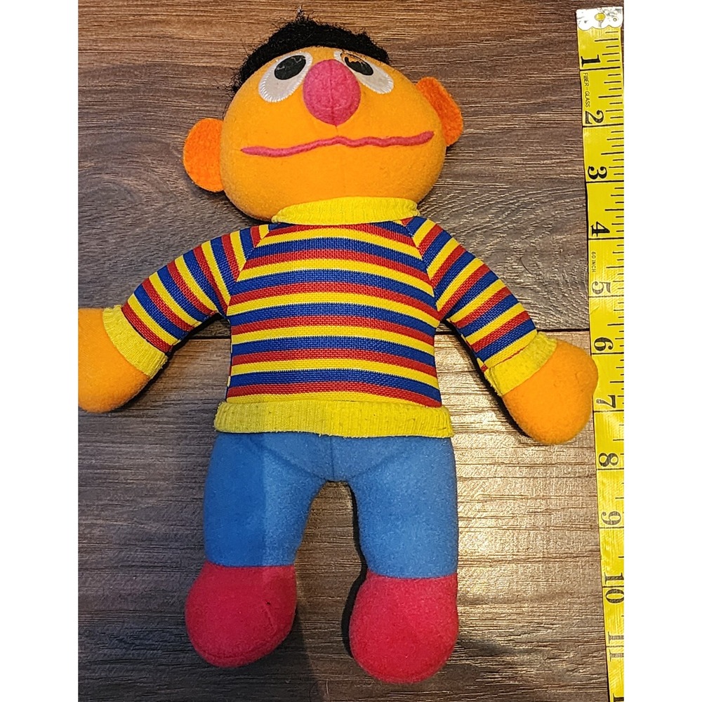 Vintage Sesame Street Ernie Plush Toy 10" Collectible Stuffed Animal